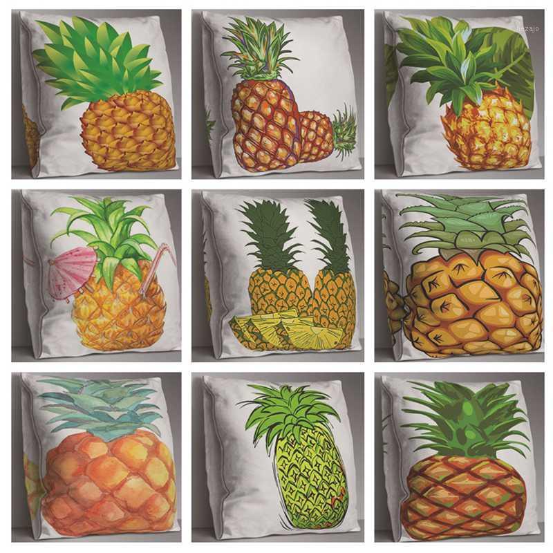 

Cojines Pineapple Leaves Yellow Throw PillowCase Sofa Car Waist Cushion Cover Home Decor Kussenhoes Housse de Coussin Pillowcase1