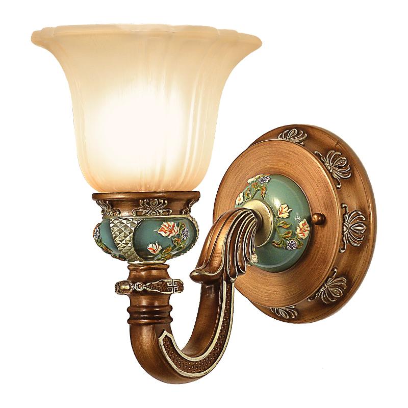 

Corridor stained glass Wall Lights European rustic Bedroom Lamp Led Wall Lamp Simple Modern Minimalist Living Room Sconce