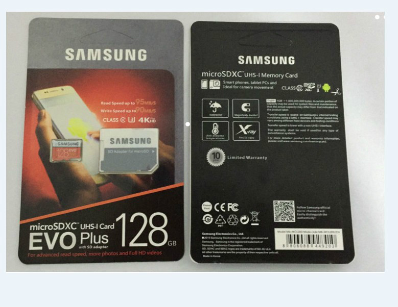 

8GB/16GB/32GB/64GB/128GB/256GB Samsung EVO+ Plus micro sd card U3/smartphone TF card C10/HD camera Storage card 95MB/S