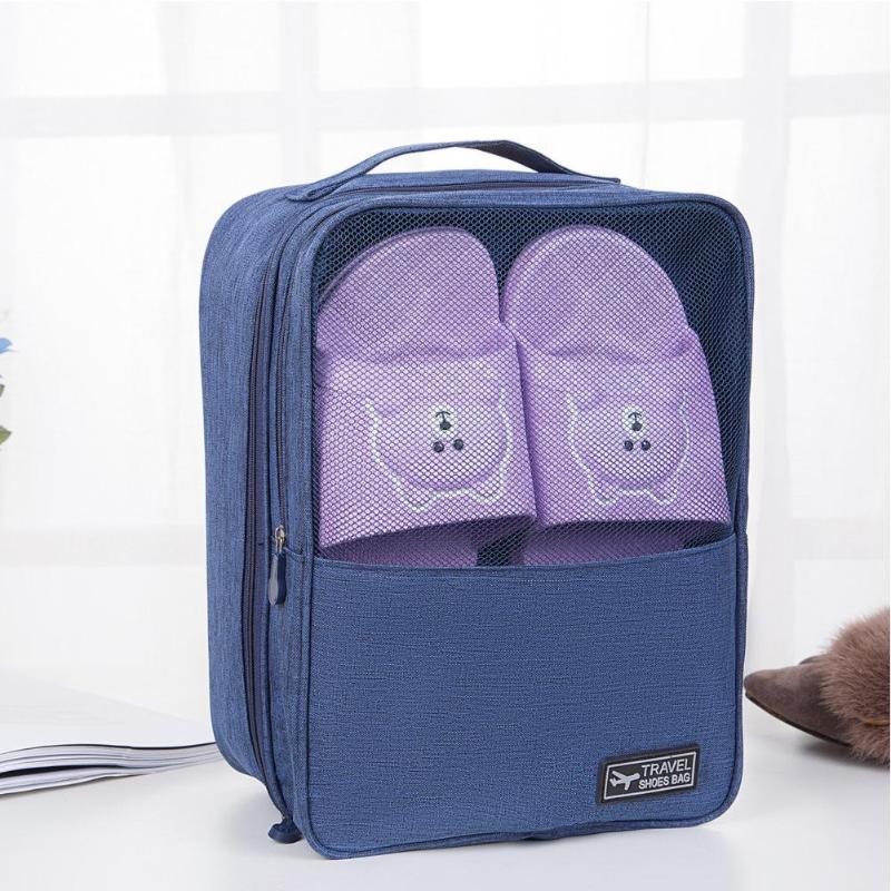 

Waterproof Travel Shoes Storage Bags Oxford Double Layer 3Pockets Portable Organizer Bags Shoe Sorting Bag