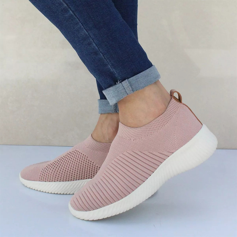 

2020 Vulcan Sliding Mode in Paw Shoes Malha Sneakers Women's Comfortable Casual Women Respirable Zapatos Mujer Kmvh, Black