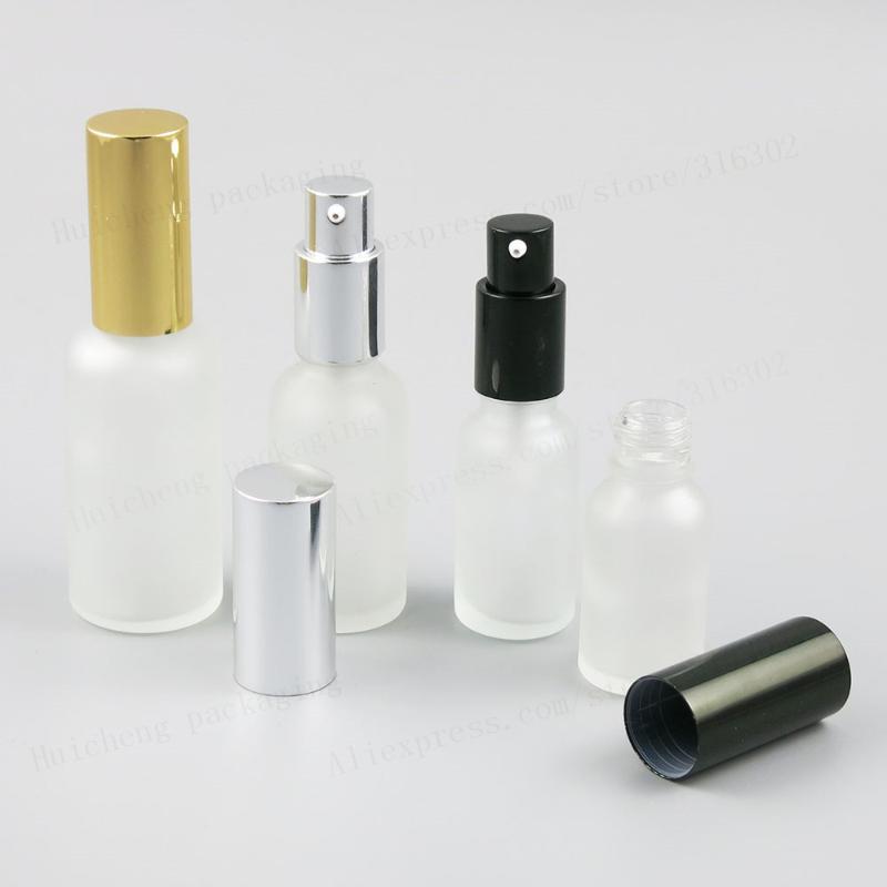 

Empty Frost Clear Glass Bottle With Aluminium Pump Travel Glass Cream Shampoo Bottle 100ML 50ML 30ML 20ML 15ML 10ML 200PCS