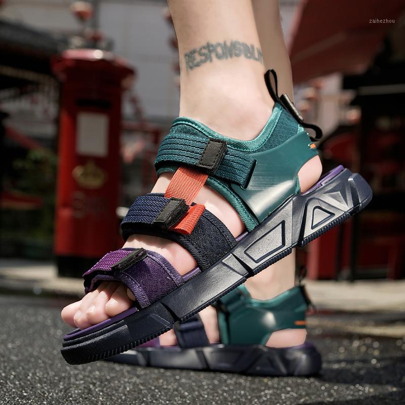 

Men Sandals Summer Male Mix Color Slippers Gladiator Beach Shoes Masculina Sandalia Sport Water Flip Flops Zapatos De Hombre1, Black