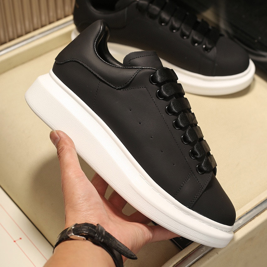 

Mens Platform Shoes Women Heightened Classic White Black Suede Shining Diamond Top Leather Fashion Sneakers Flat Designer Casual Shoes, Shown
