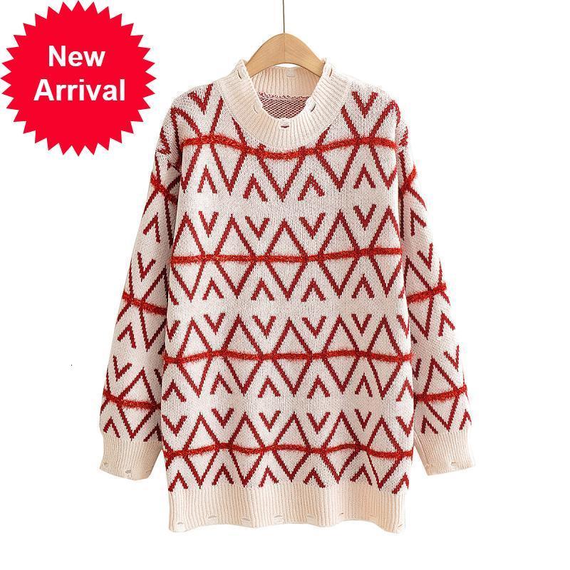 

Female 2021 New Luxury Lane Vintage Pullover New Gold Designer Yarn Block Jumper Sweater Gown 1YER, Beige
