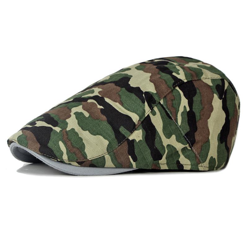 

Camouflage Cotton Berets Spring Summer Men Cap Artist Painter Hat Newsboy Ivy Flat Cap Adjustable Berets for Men Beret 044