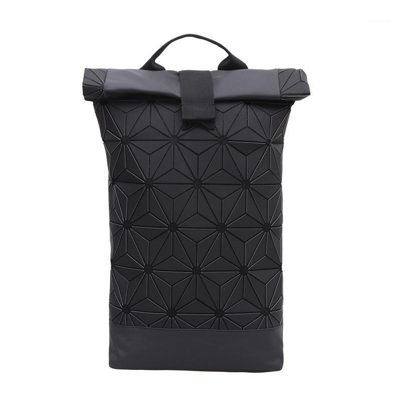 

Women Diamond Shaped Backpack Feminine Geometric Plaid Female Backpacks For Teenage Girls Bagpack Holographic Backpack1, Black