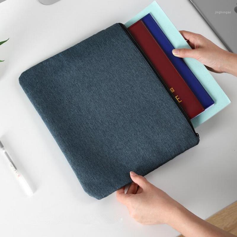 

New Fashion Document Storage Bag Travel Passport Bag Large Capacity File Waterproof Moisture Gray Black Navy zipper1