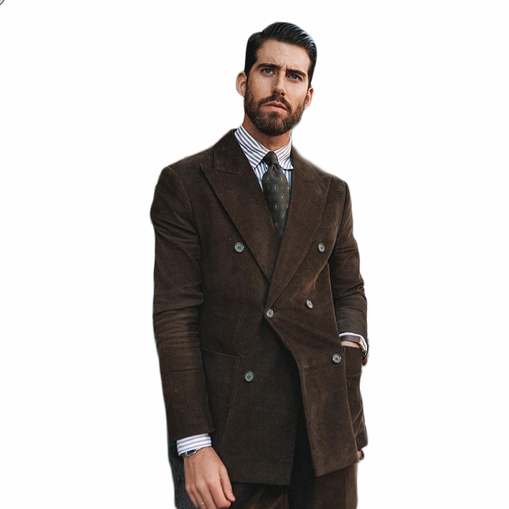 

Men's Formal Suits Custom Made Two-Button Wedding Tuxedos Handsome Peaked Lapel Groom Wear Two Pieces Best Man Suit Jacket And Pants, Burgundy
