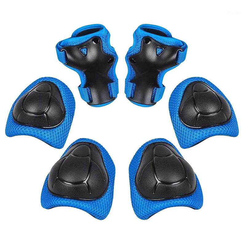 

Kids Knee and Elbow Pads Wrist Guards Best Knee Pads for Kids Roller Skates Riding Protector Guards Set 6 Piece1, Blue