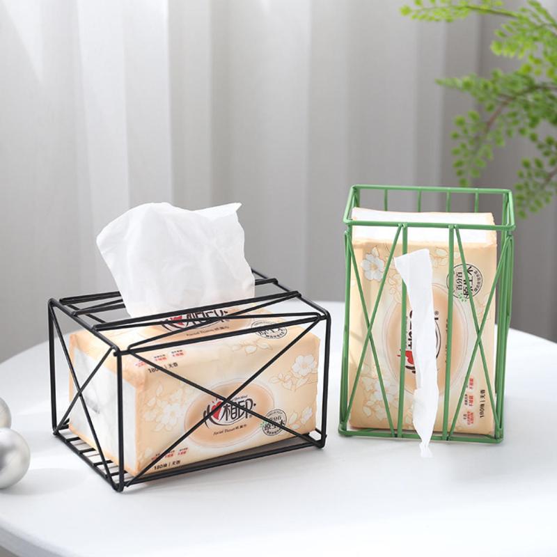 

1Pcs Simple Style iron Tissue Box KTV Handkerchief Toilet Paper Holder