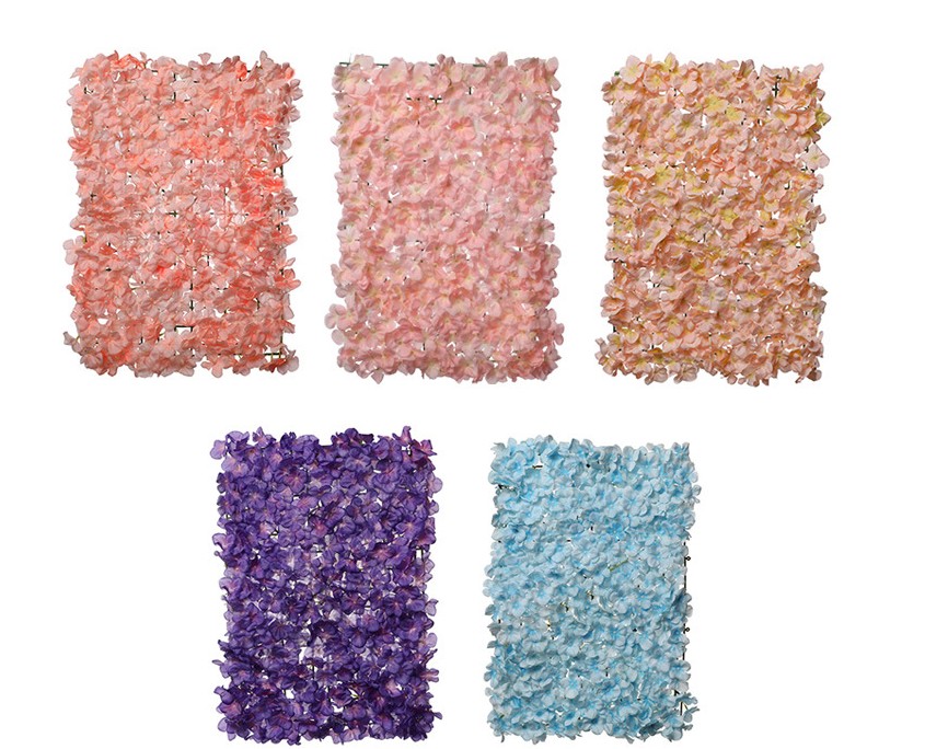 

Imitation flower wall background flowers wall decoration rose wedding celebration artificial silk flower 60*40cm 5 colors, As pic