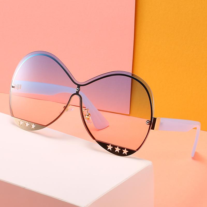 

2021 new personalized large frame men womensunglasses Fashion Star linked toad glasses dazzle color Sunglasses UV400