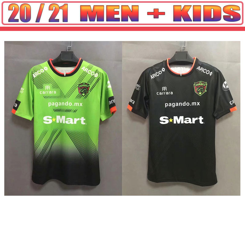

20 21 LIGA MX Juarez FC Soccer jersey Home green Short sleeve Shirts Away black Maillot de foot Football uniforms, 2021