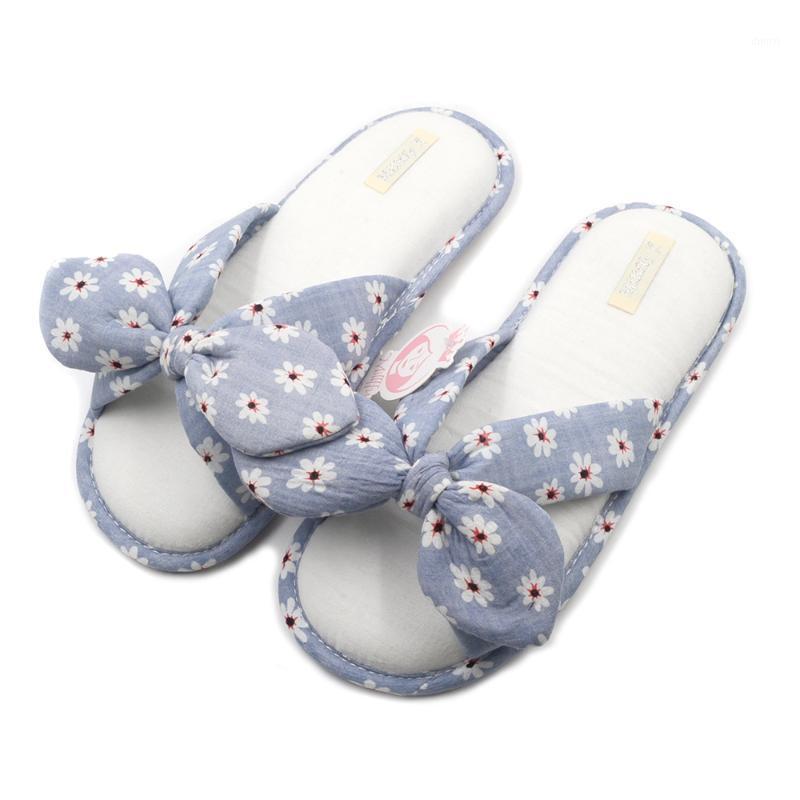 

Millffy cute flower slipper Women Home Slippers bow Shoes Non-slip Soft daisies Slippers Indoor Bedroom Loves Couple Floor Shoe1, Navy