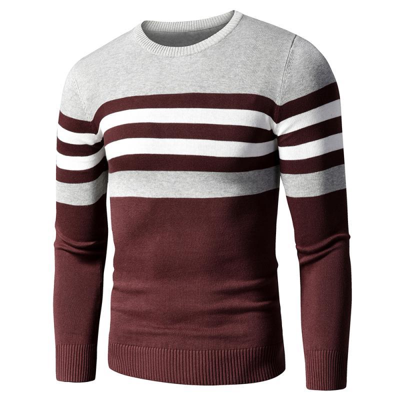 

Men's Sweaters 3Xl Men 2022 Autumn Casual Striped Thick Fleece Cotton Sweater Pullovers Outfit Fashion Vintage O-Neck Coat, White;black