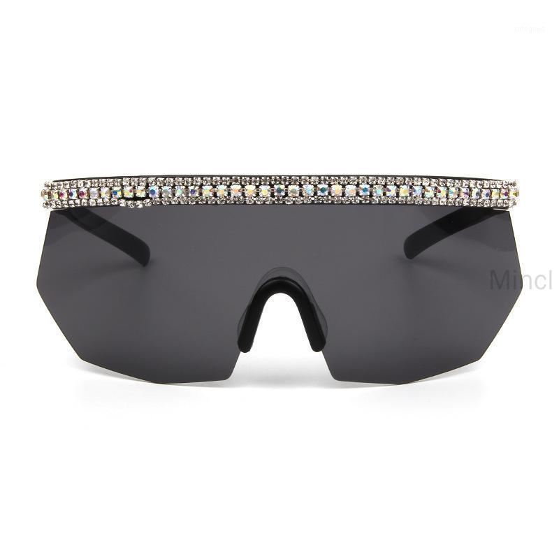 

Sunglasses Women Diamond Goggle Vintage Mirror Gradient Mask Sun Glasses Men Rhinestone Eyeglasses With Box FML1