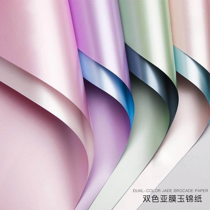 

New Hot Sale Double Sided Waterproof Rose Packaging Matte Film Korean Style Flower Wrapping Paper Wholesale 20 Sheets/Pack1