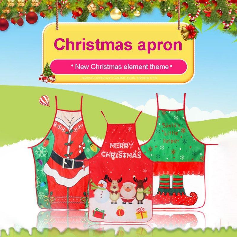 

Cute Cartoon Christmas Aprons Printed Kitchen Aprons Dinner Party Cooking 21