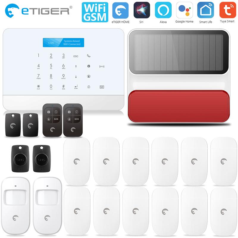 

Etiger Original Super Kit S6 Tuya Smart WiFi/GSM Security Outdoor Solar Siren Smart Home Security System