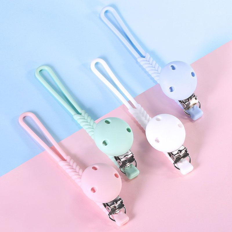 

2020 New Pure Silicone Comfort Chain Baby Anti-Dropping Baby Pacifier Chain Teether BPA Free1