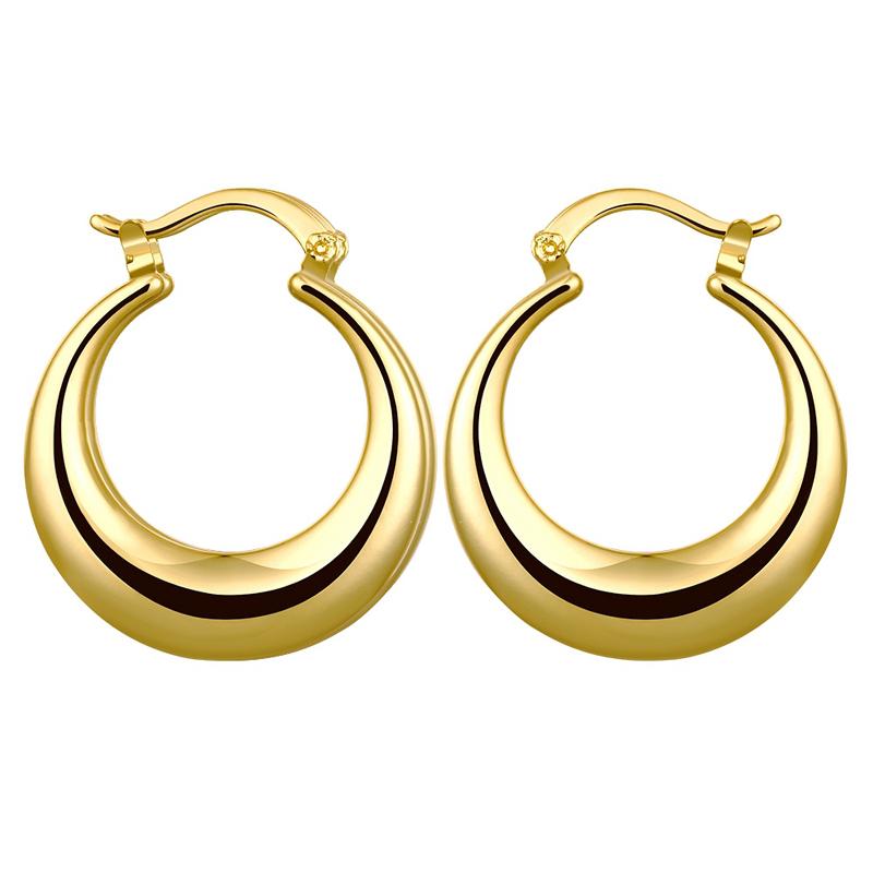

drop shipping 3 colors hoop earrings for women,gold /rose gold /Silver color Crescent shape small hoop earrings boucle d'oreille
