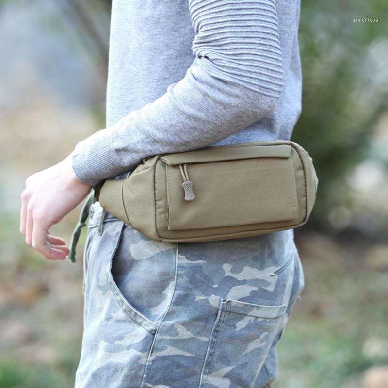

Men Camouflage Waist Bag Oxford Tactical Fanny Pack Women Running Travel Belt Bag Portable Waist Pack Outdoor Bum1, Black