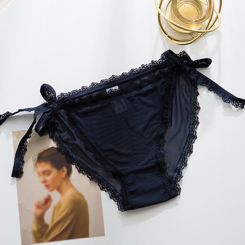 

Women Slim Lace Panties Underwear Female Panties Sexy Hollow Out Briefs X1, Black