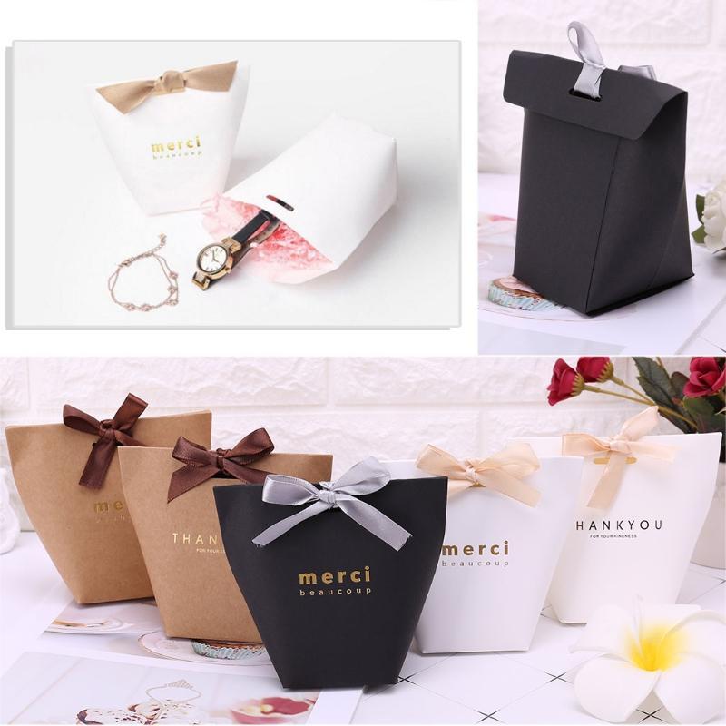 

5Pcs Thank You Paper Candy Chocolate Cake Box Gift Bag Wedding Favor Party Decor1