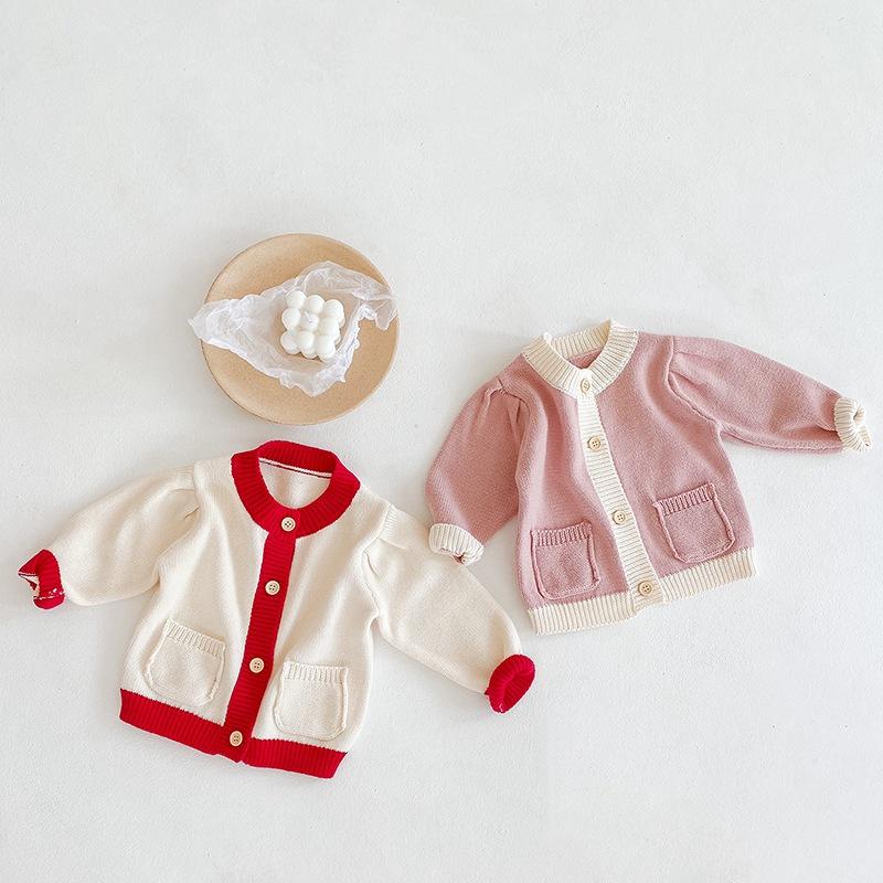 

Kids Baby Girl Sweater Princess Baby Boy Girl Clothes Autumn Winter High Quality Girls Clothing Coats Infant Girls Clothing, Pink