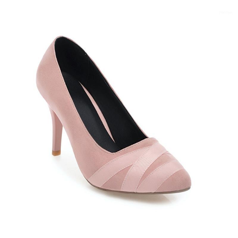 

The new spring 2021 pointed women are fine with high heels joker frosted 40-18319 single 43 yards shoes1, Black