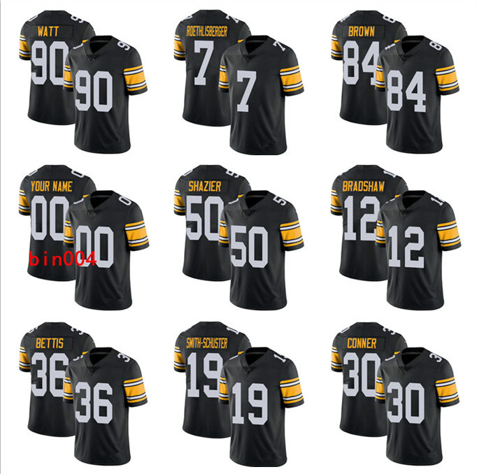 

Pittsburgh Steelers MEN WOMEN YOUTH Nfl Ben Roethlisberger Minkah Fitzpatrick James Conner Limited Jersey Football Black, Black;red