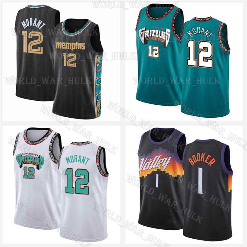 

Memphis Grizzlies Phoenix Suns Ja 12 Morant 13 Jaren Jackson Jr. Devin 1 Booker Chris 3 Paul 2021 Men basketball Jersey, Men 2020-21 new (huixiong)