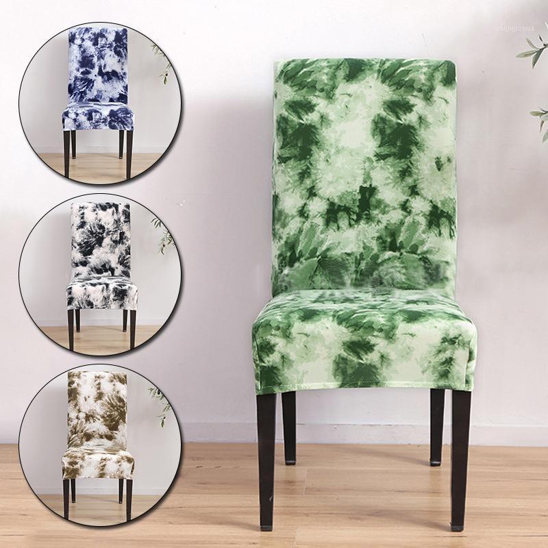 

Spandex Printing Chair Cover Elastic Chair Slipcover Modern Removable Anti-dirty Seat Case for Kitchen Dining Room Decoration1