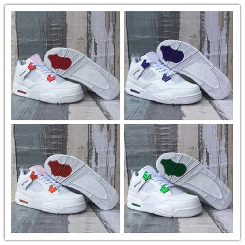 

jumpman 4s 4 Orange Basketball Shoes Red Metallic Pine Green Court Purple Mens designer sneakers sport trainers 40-47, 14