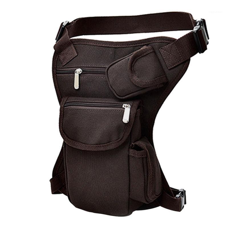 

Men Canvas Waist Drop Leg Bag Thigh Hip Bum Belt Fanny Pack Casual Motorcycle Outdoor Running Sport Bag Cycling Tactical1, Khaki