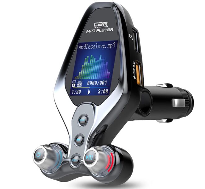 

Bluetooth 5.0 Car Hansfree Kit QC 3.0 Fast Car Charger With FM Transmitter BT26