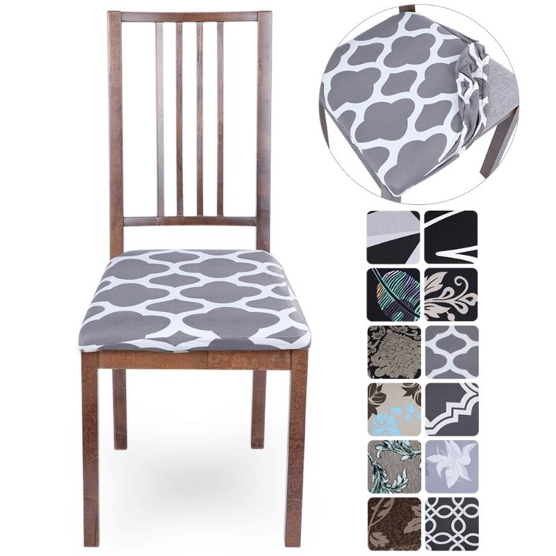 

Stretch Dining Room Chair Seat Cover Removable Anti-Dust Seat Cushion Slipcover Protector