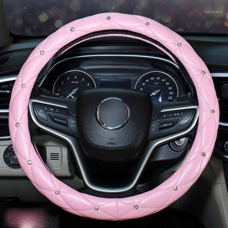 

Steering Wheel Covers 15Inch Cover 38cm Accessories Crystal Diamond Decor Non-Slip Bling