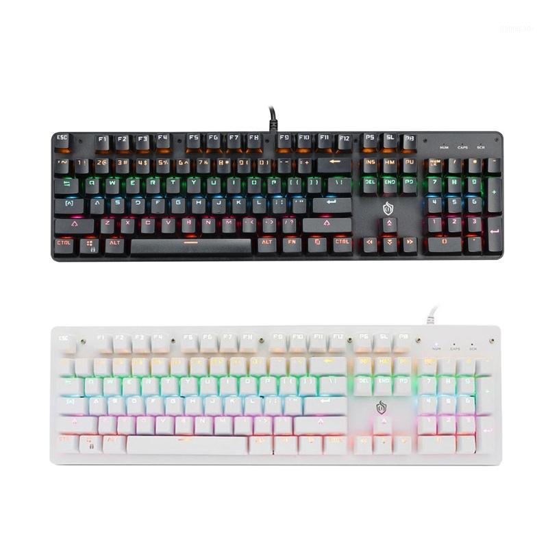 

USB Wired Gaming Keyboard 104 Key Colorful LED Backlit Mechanical Keyboad Computer Laptop Luminous Keypad for Office Cybercafe1