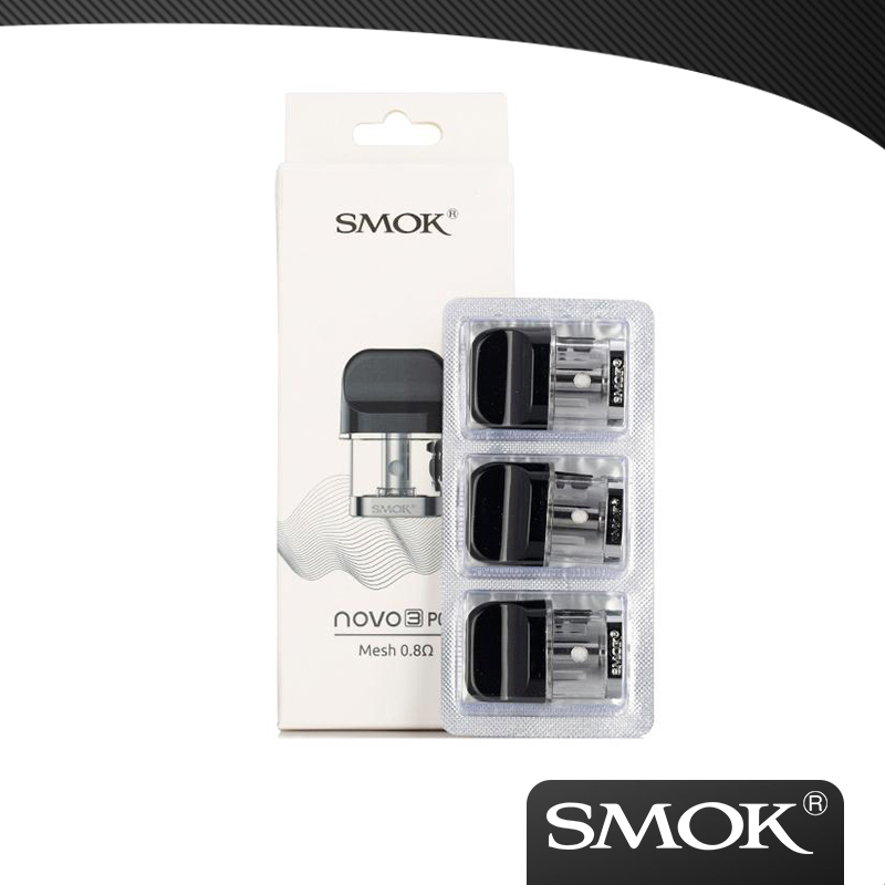 

100% Original SMOK Novo 3 Pod 2ml cartridge with 0.8ohm Mesh Coil fit For Novo 3 pod system Kit