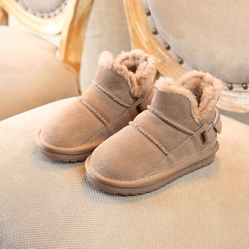 

Girls Snow Boots Winter Warm Thicken Children Boys Ankle Boots Non-slip Teenger Kids Size 21-37 SX216, Sx216pink