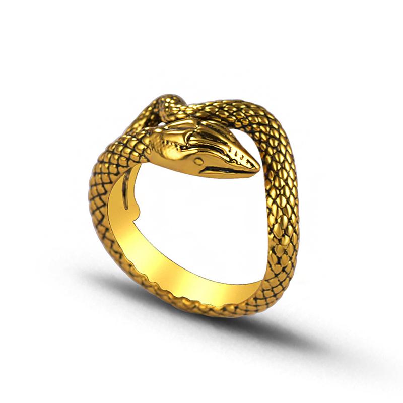 

Punk Hip Hop Snake Ring For Men Women Nightclub Gold Ring Accessories Fashion Men's Party Jewelry Gift