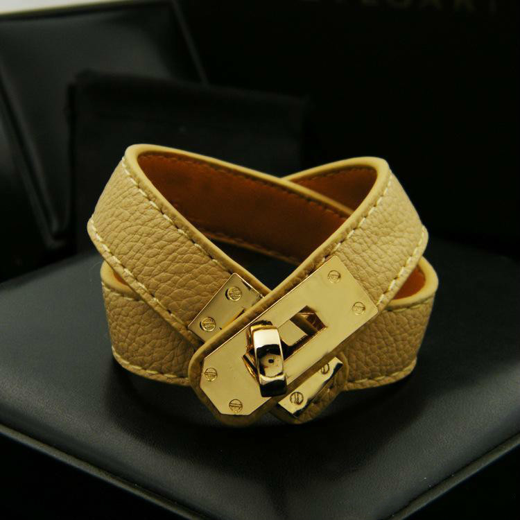 Vintage Multilayer Pu Leather H Bracelets for women Cuff bangles Men gold buckle Wristband Pulseras Hombre Male Accessories Jewelry