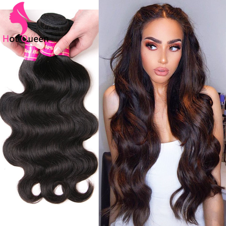 

Brazilian Body Wave Human Hair Bundles 3 & 4 pieces Peruvian Malaysian Indian Human Hair Wefts Natural Color 8 14 16 18 26 28 30 34 inch