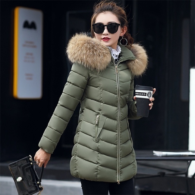 

2021 New Jacket Parkas Degree Women's Long Coats Hooded Fur Collar Thick Warm Winter Outwearjackets Women Overcoat Amtx, Xxxl