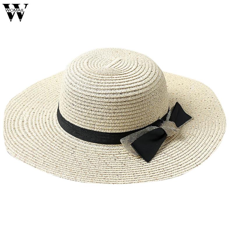

Wide Brim Hats Womail Hat Cap Women Ladies Brimmed Floppy Foldable Solid Summer Sun Beach Straw 2021 Apr22