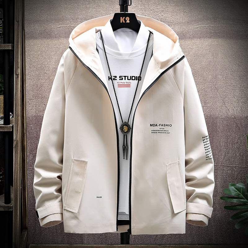 

Hooded Jacket Men Korean Fashion Hip Hop Japanese Streetwear Coat Male Casual Cargo Yellow Jackets Man Windbreaker kg-19, Khaki jacket men