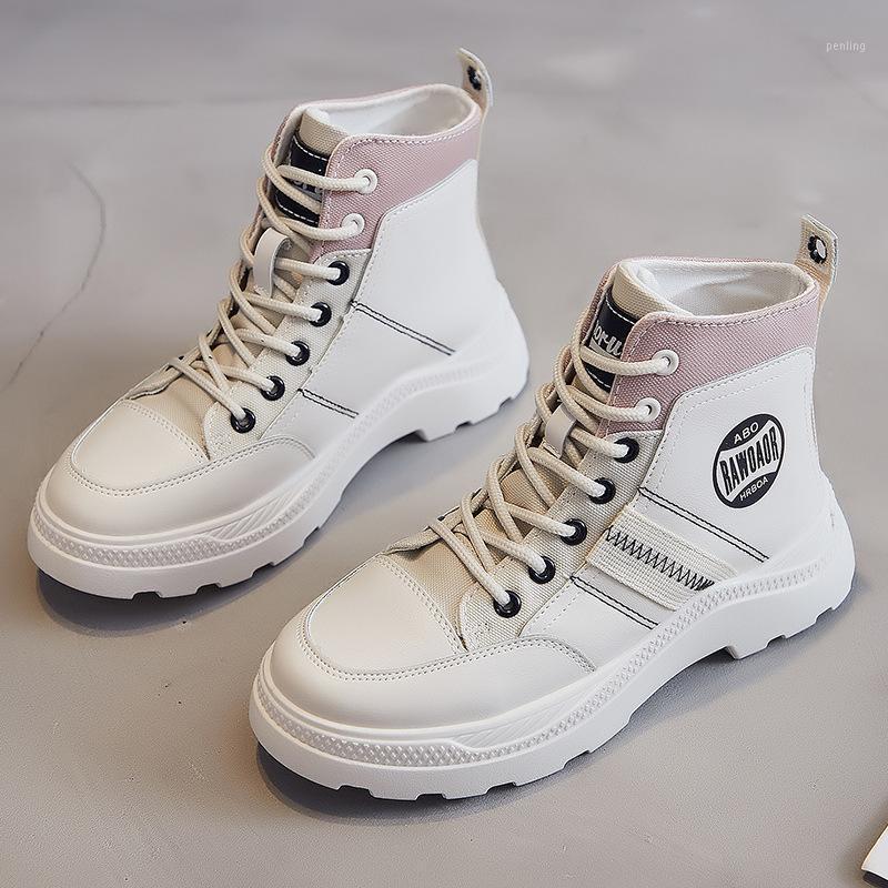 

Women Ankle Boots Shoes Thick Bottom Lace Up Flock Woman Motorcycle Boots Female Sewing Solid Flat Platform Ladies Shoes Fashion1, Black