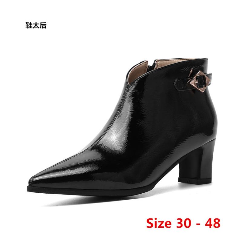

Winter Spring Autumn High Heel Ankle Boots Women Short Boots Woman Shoes Botas Muje Small Big Size 30 - 48, Gray